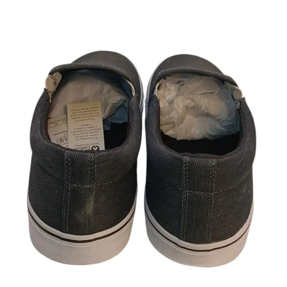 NO BOUNDARIES Men's New w/Tags Charcoal Gray Slip-On Deck Sneakers - Size: 13